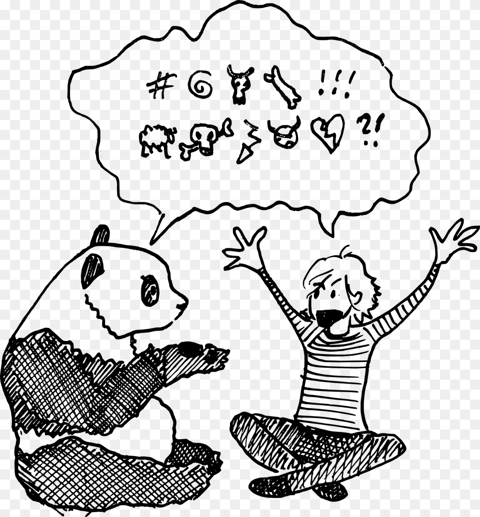 Panda Cartoon, Baby, Person, Publication, Book Free Png Download