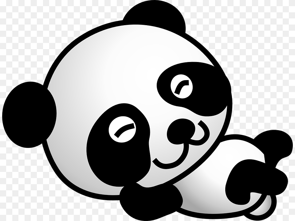 Panda Cartoon Panda Cartoon Transparent Background, Stencil Free Png