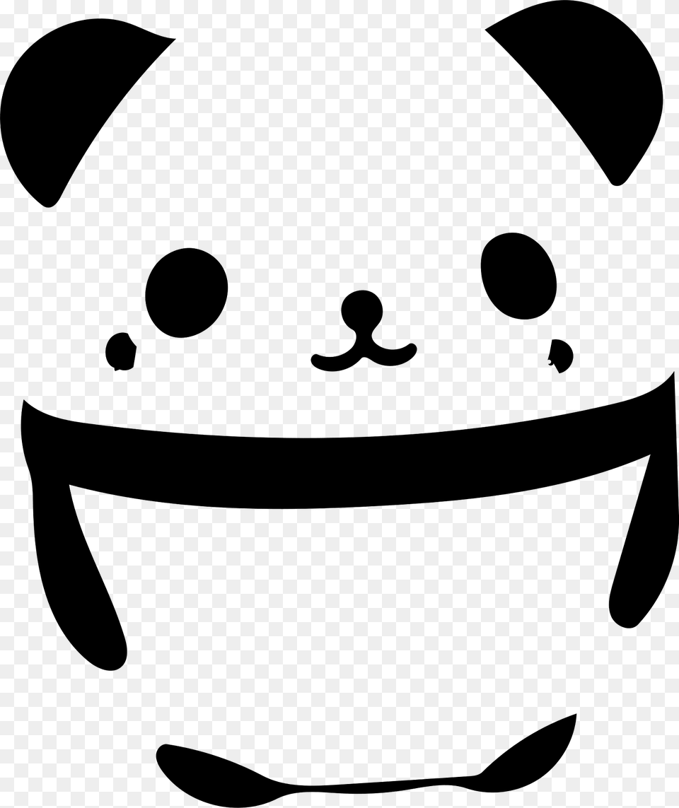 Panda Clipart, Stencil, Plush, Toy, Animal Png