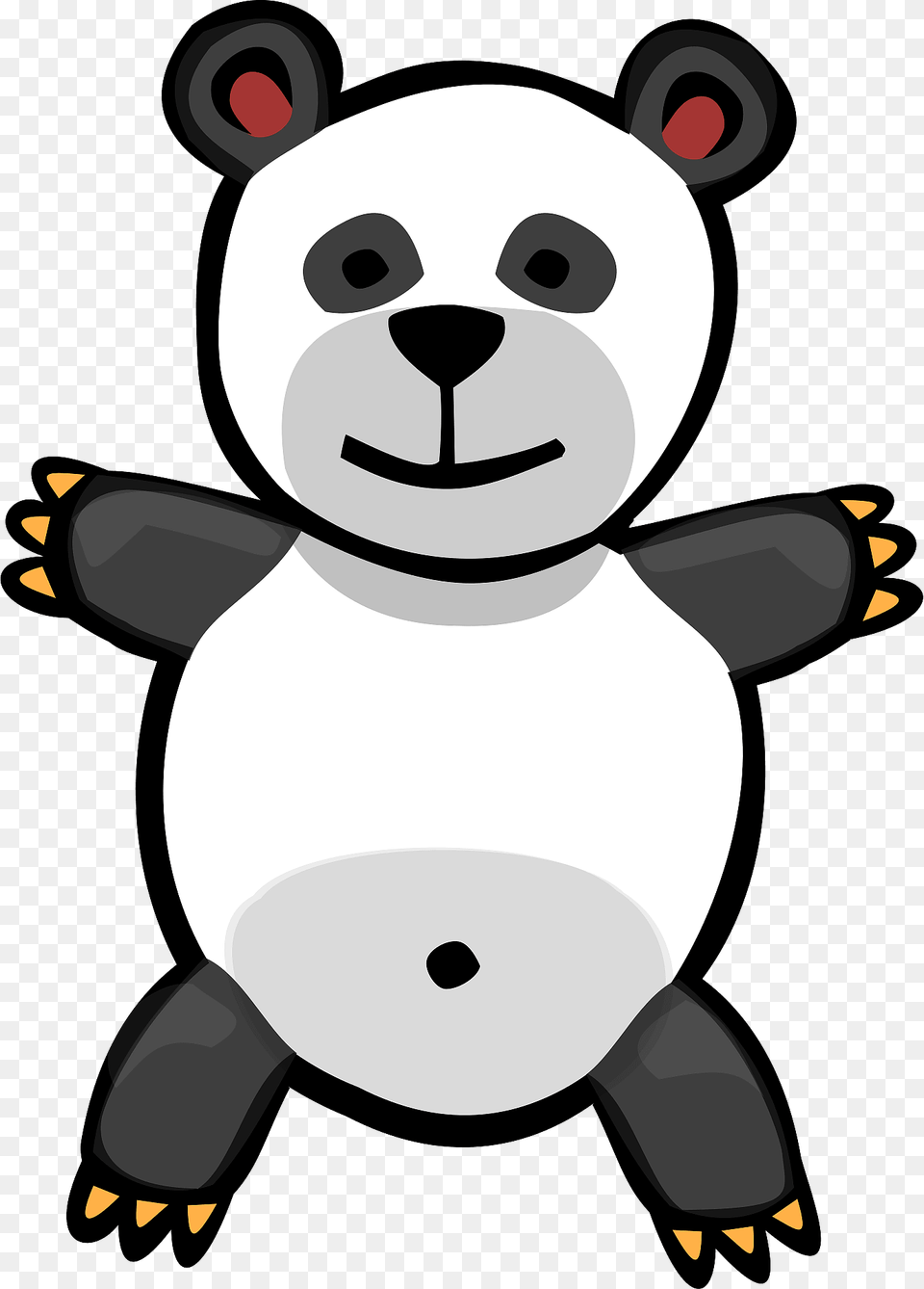 Panda Clipart, Nature, Outdoors, Snow, Snowman Png Image