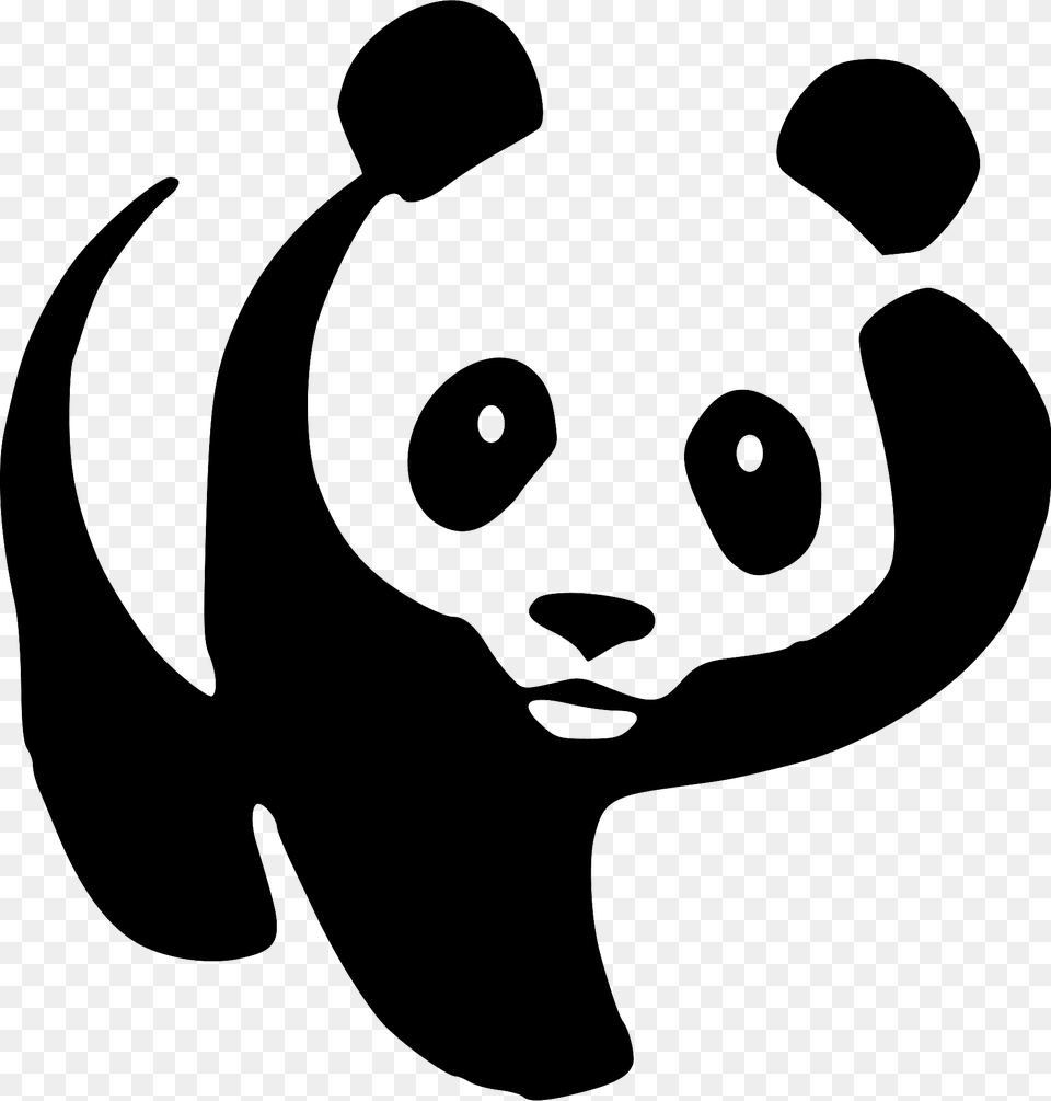 Panda Clipart, Animal, Wildlife, Mammal, Stencil Free Png Download