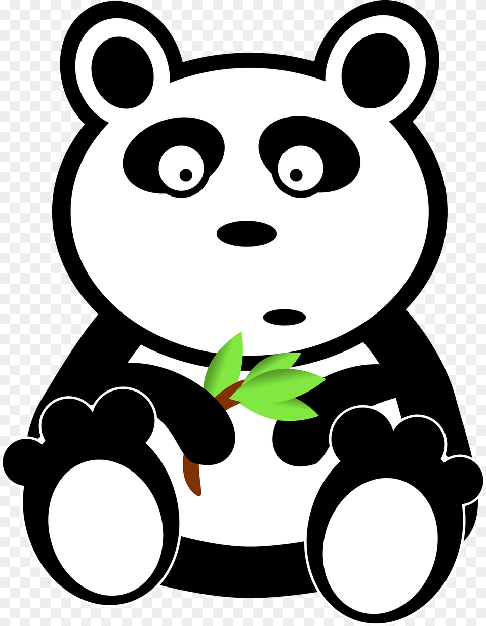 Panda Clipart, Stencil, Animal, Bear, Mammal Png Image