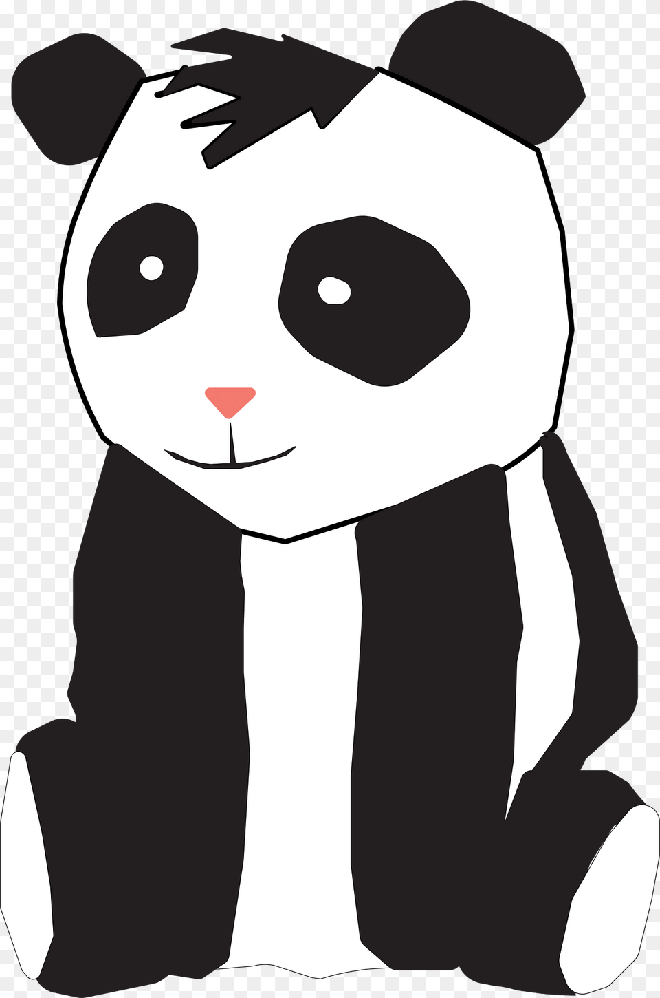 Panda Clipart, Stencil, Baby, Person Free Png Download