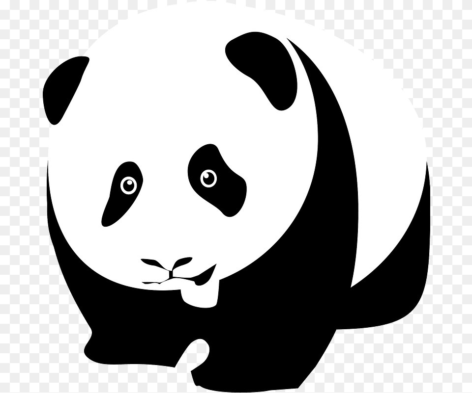 Panda Clipart Dot, Stencil, Animal, Mammal, Astronomy Png Image