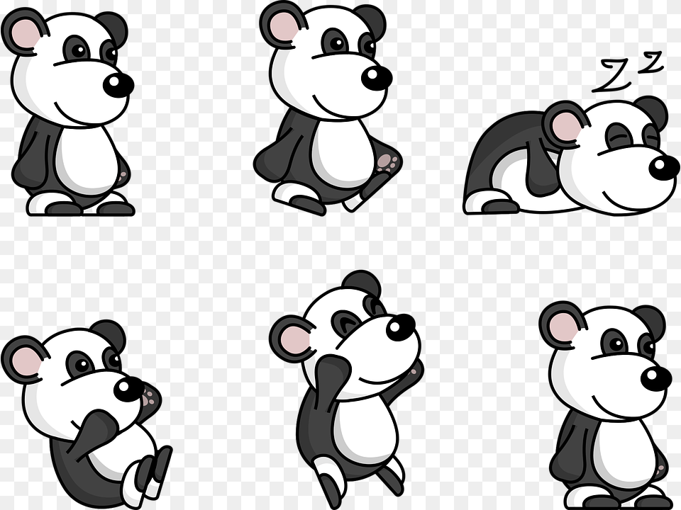 Panda Comic, Animal, Bear, Mammal, Wildlife Png