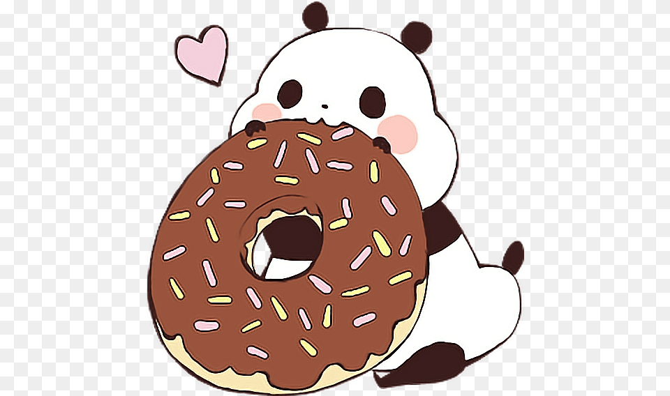 Panda Cute Kawaii Donut Freetoedit Donut Kawaii Pandas, Food, Sweets, Animal, Bear Free Transparent Png