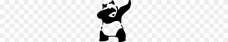 Panda Dab Image, Gray Png