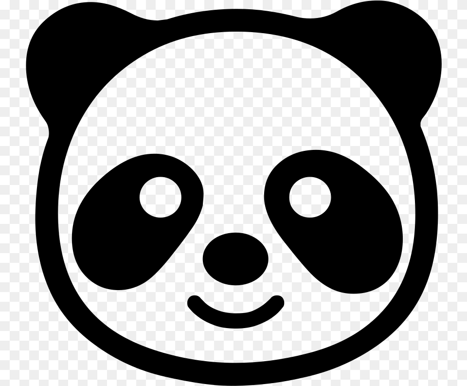 Panda Emoji Android Emoji, Gray Free Png Download