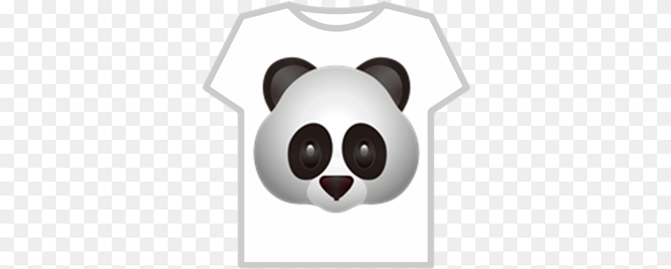 Panda Emoji Roblox Whatsapp Panda, Clothing, T-shirt, Animal, Wildlife Free Transparent Png