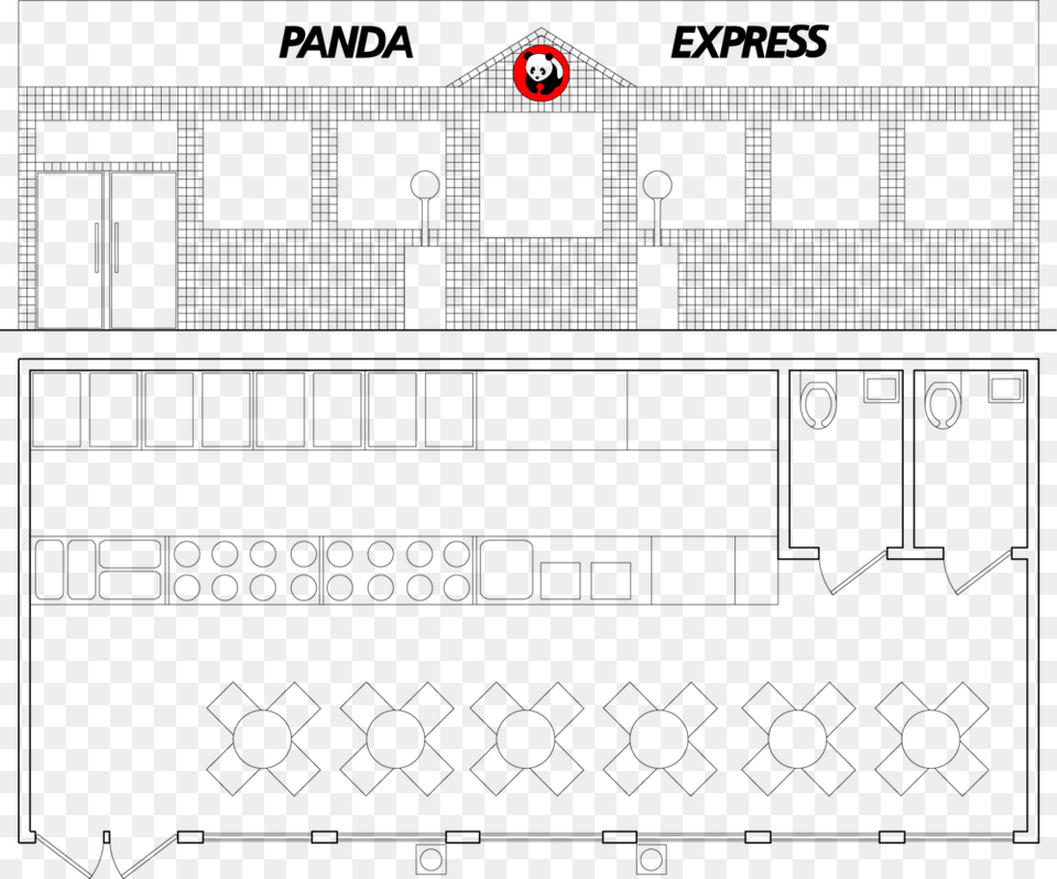 Panda Express Template The Autocad Plan Of A Panda, Nature, Night, Outdoors Free Transparent Png