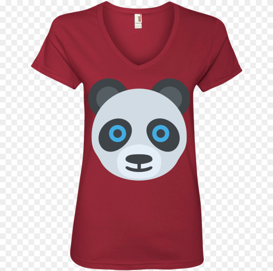 Panda Face Emoji Ladies T Shirt, Clothing, T-shirt, Person Free Transparent Png