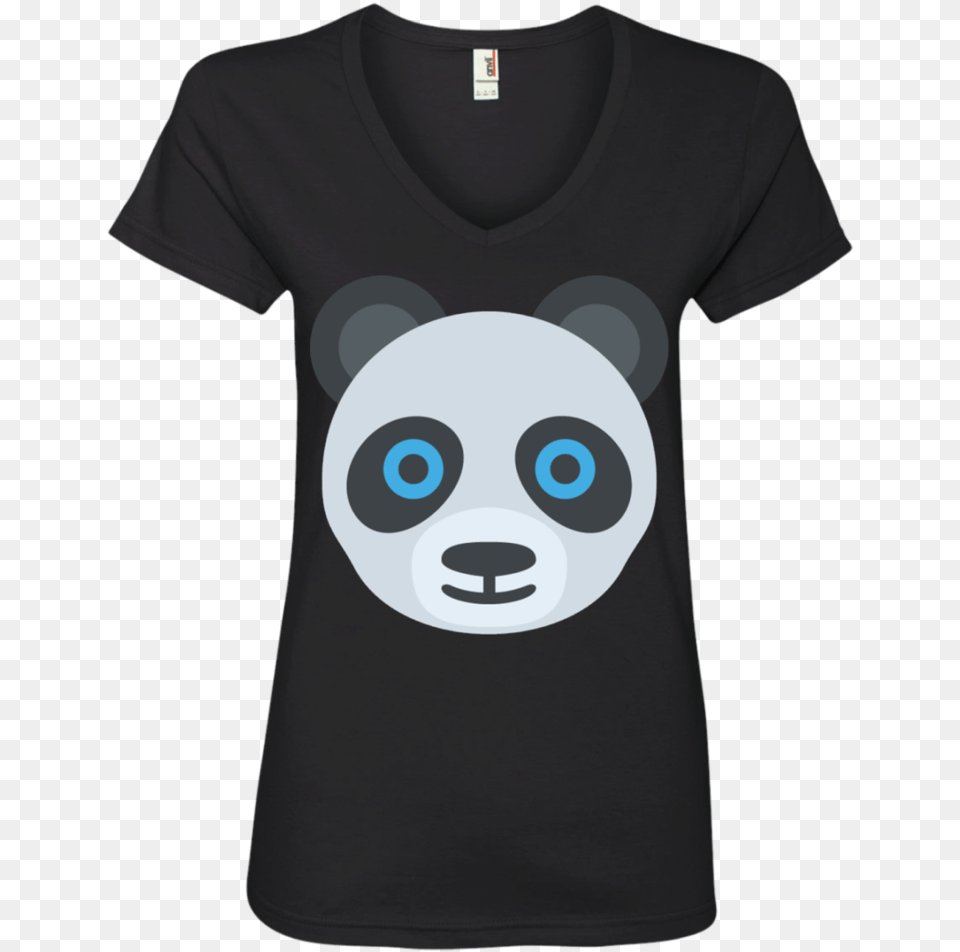 Panda Face Emoji Ladies T Shirt, Clothing, T-shirt Png Image