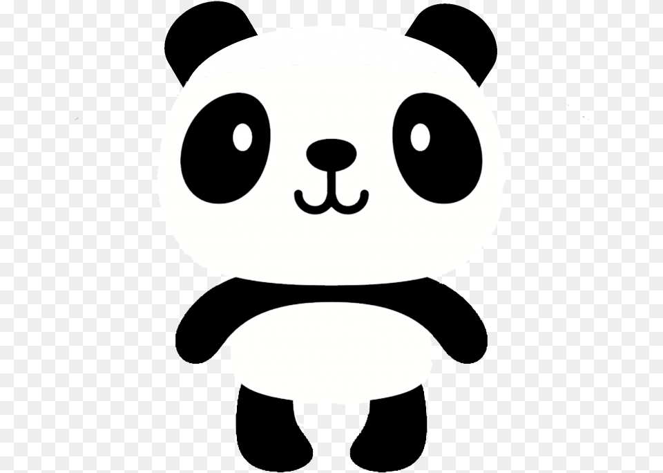 Panda Face Windows 7 Professional Ingles Caja Fpp Black And White Cartoon Panda, Stencil Free Transparent Png