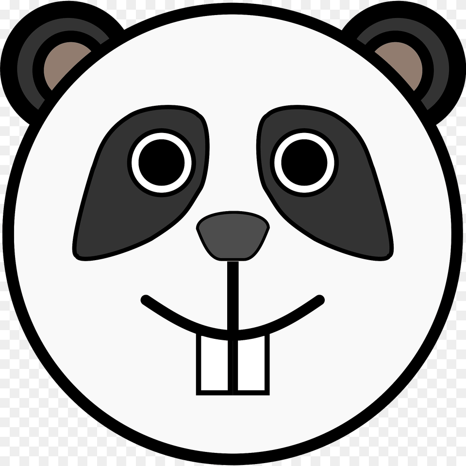 Panda Face With Big Teeth Clipart Png