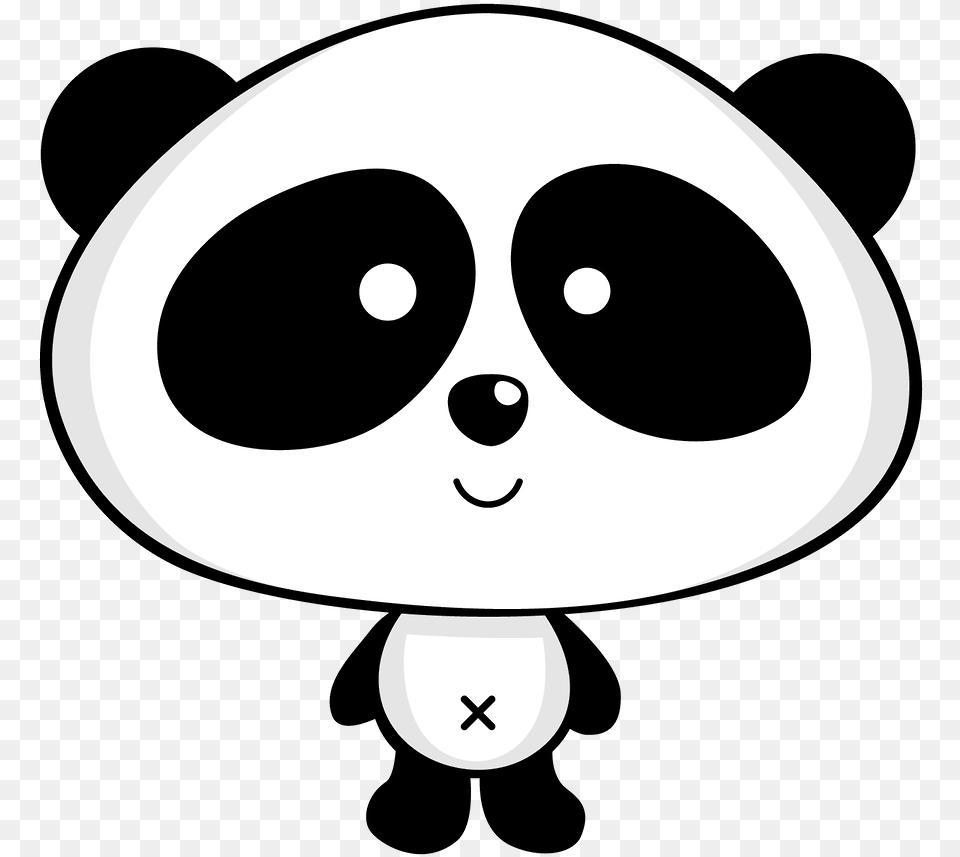 Panda Funny Love Cute C2c Drawing Cartoon Panda Face, Stencil, Disk Free Png