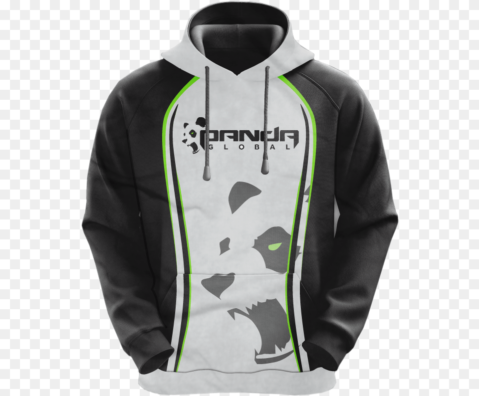 Panda Global White Snow Panda Global Hoodie, Clothing, Knitwear, Sweater, Sweatshirt Free Png Download