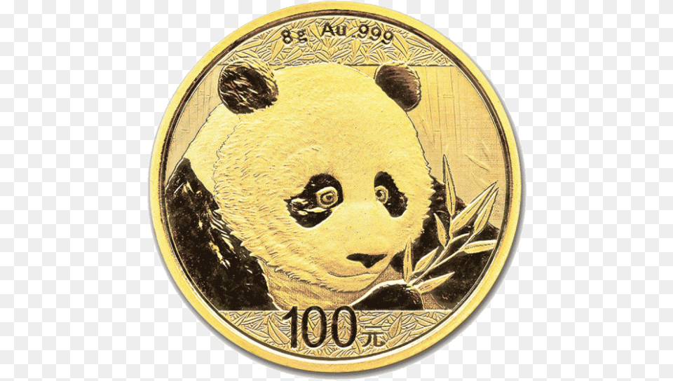 Panda Gold Coin 2018, Money Png