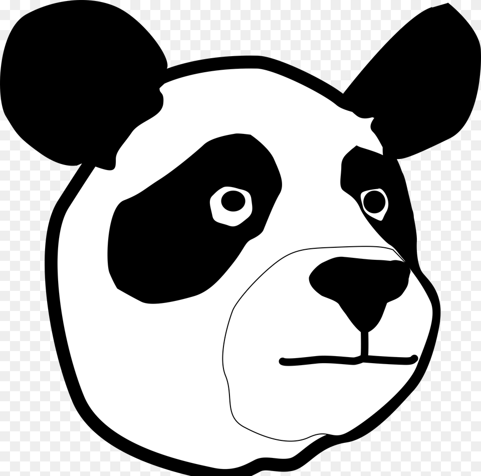 Panda Head Clip Arts Panda Bear Head, Stencil, Baby, Person, Animal Free Png