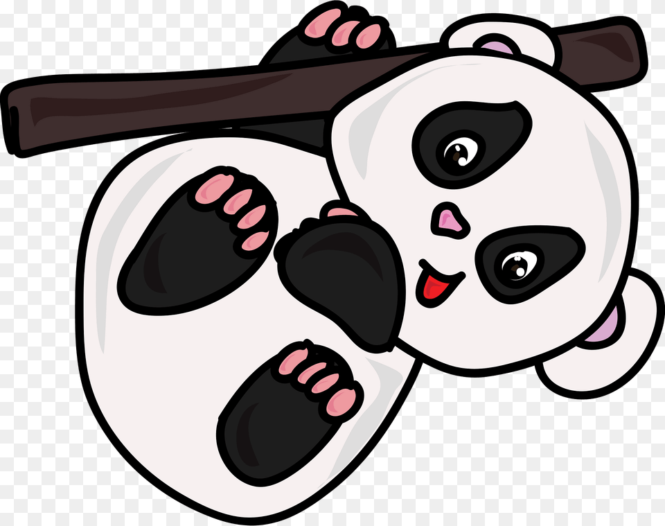 Panda Holding Onto A Branch Clipart, People, Person, Body Part, Hand Free Transparent Png