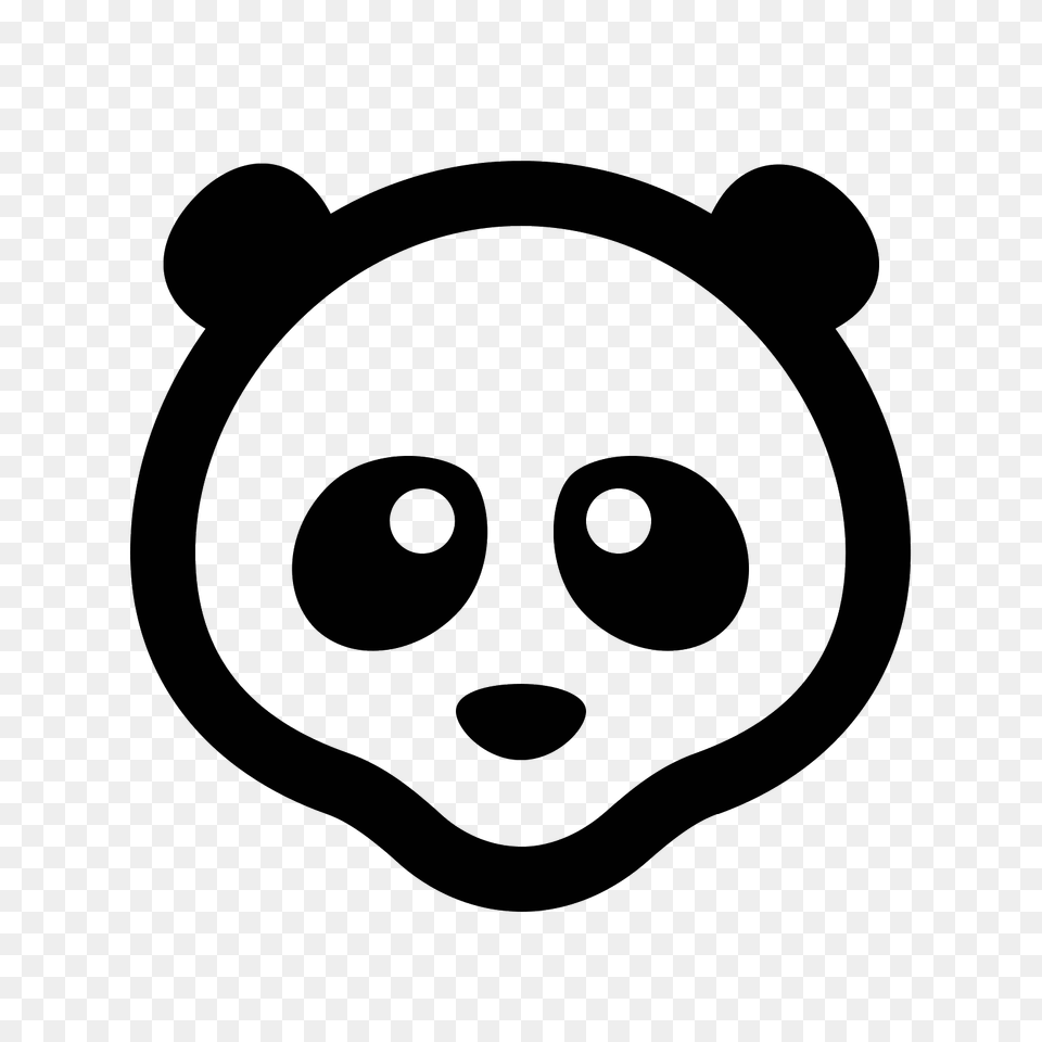 Panda Icon, Gray Free Transparent Png