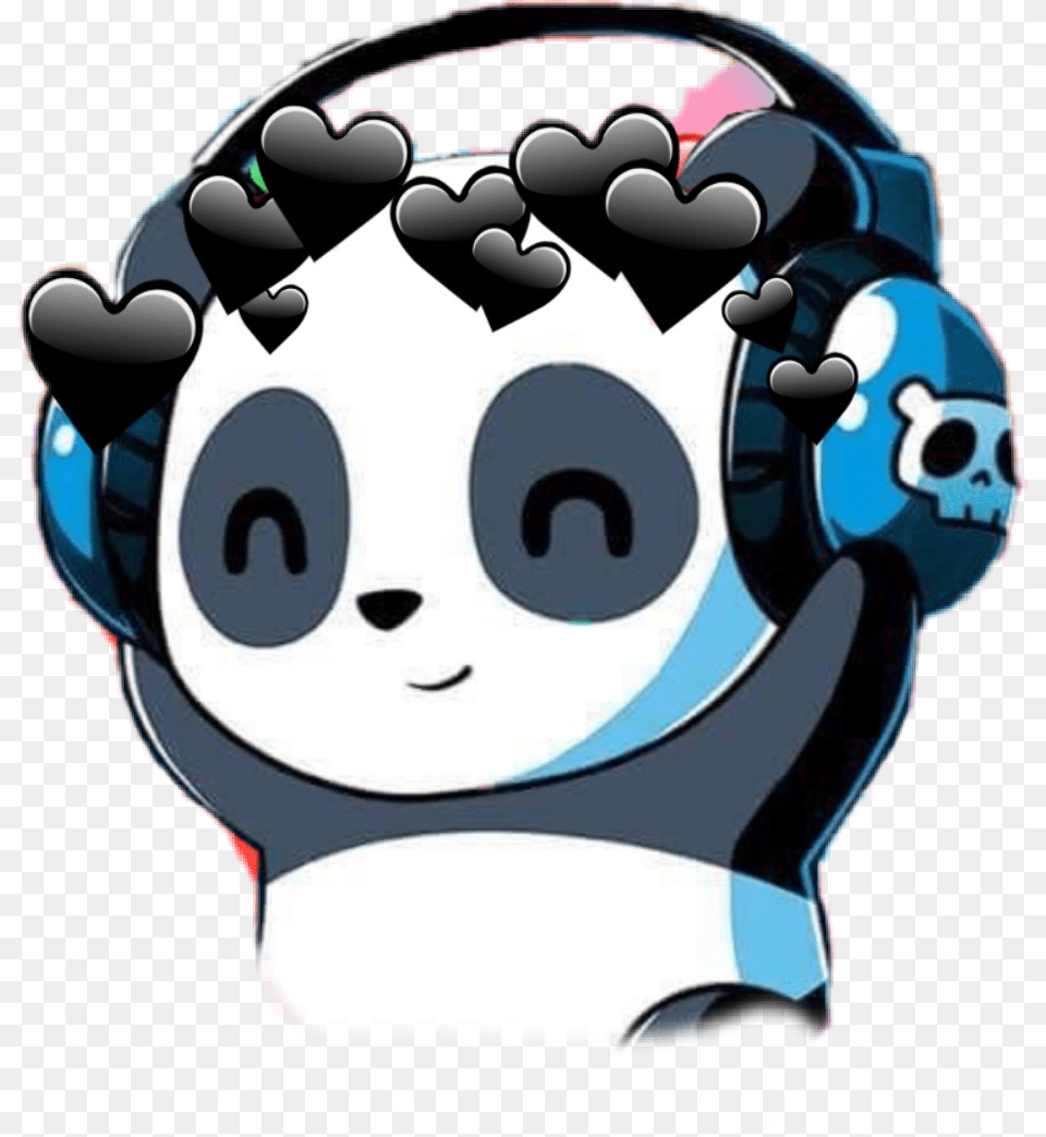 Panda Kawaii Cute Panda With Headphones, Baby, Person, Electronics, Face Free Transparent Png