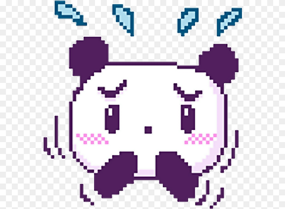 Panda Kawaii Kawaiipanda Cute Pixel Pixels Pixelize South Park Kenny Pixel Art, Purple Free Transparent Png