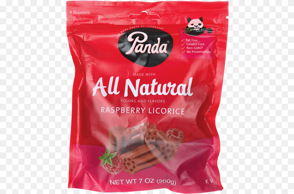 Panda Licorice All Natural Raspberry Licorice 7 Oz Panda Licorice, Food, Sweets Png Image