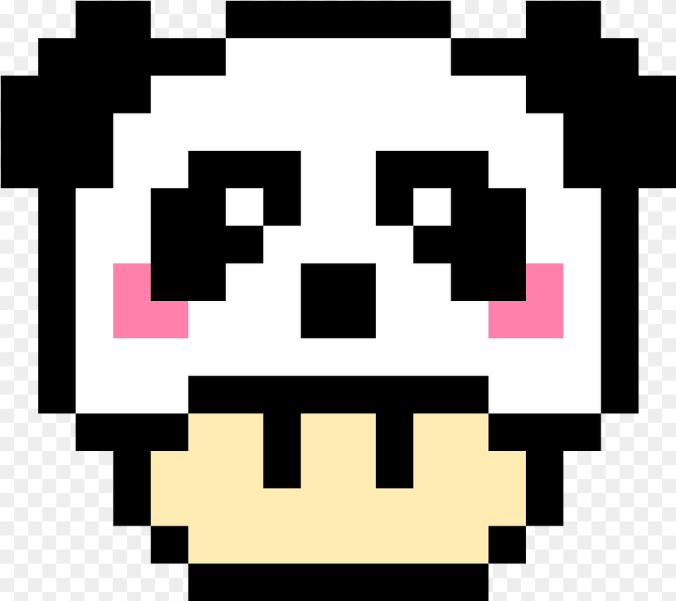 Panda Mario Mushroom Easy Cute Pixel Art, First Aid Free Transparent Png