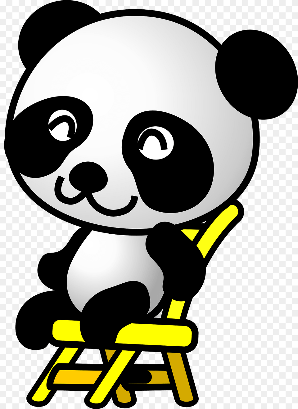 Panda On A Chair Clipart Png