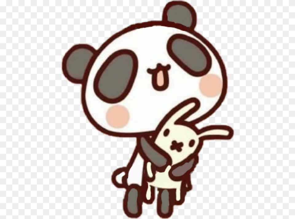 Panda Pandabear Bunny Rabittkawaii Plush Cute Cute Panda And Bunny, Baby, Person, Animal Png Image