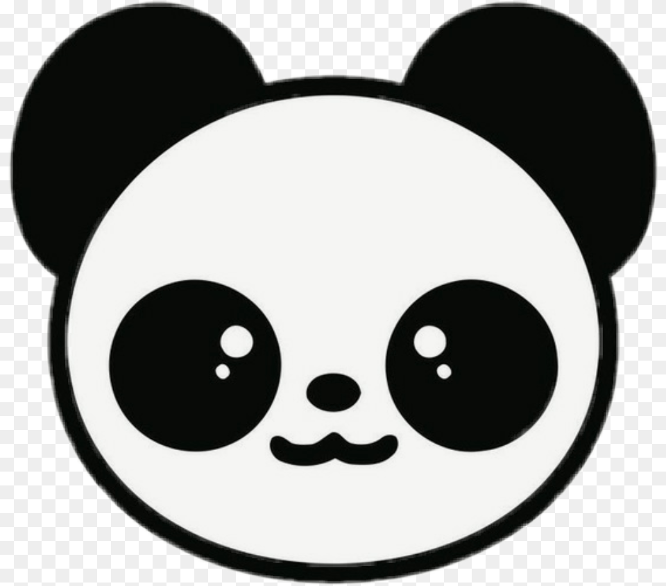 Panda Pandakawaii Pandas Pandita Panditasde Cute Cartoon Panda Head, Stencil Free Png Download