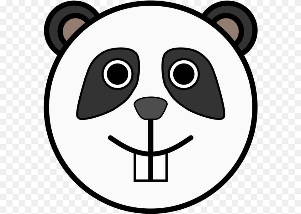 Panda Rounded Face Svg Clip Arts Funny Cartoon Animal Faces, Disk Free Png
