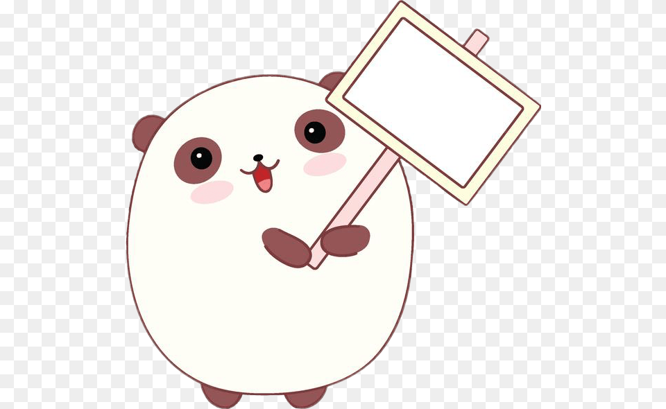 Panda Sign Blanksign Frame Cute Kawaii Chibistyle Chibi Free Png