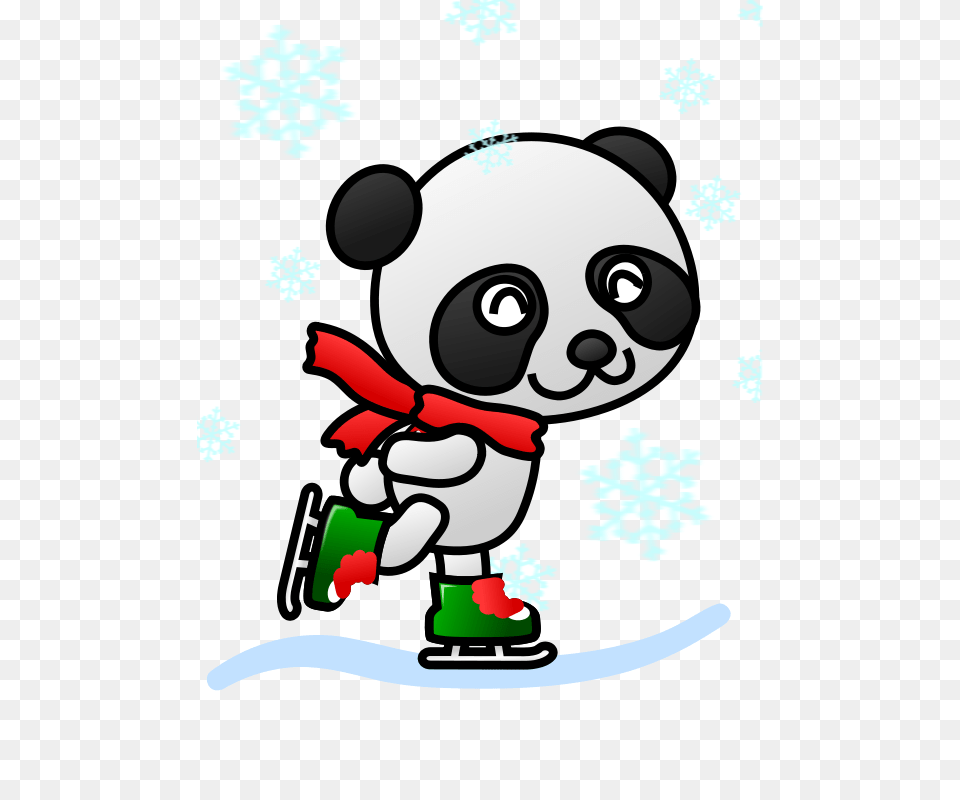 Panda Skater, Outdoors, Nature, Snow, Baby Free Png Download