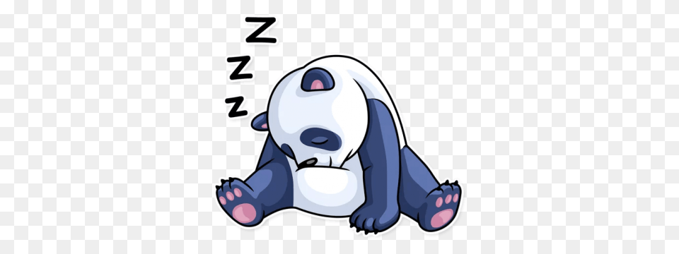 Panda Sleep Sleepi Zzz, Animal, Mammal, Wildlife Png Image