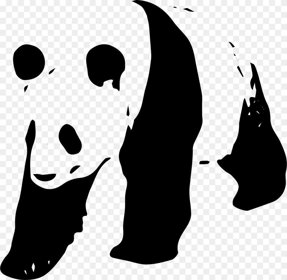 Panda Stencil Clipart, Adult, Male, Man, Person Png Image
