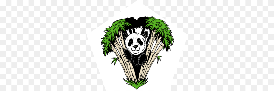 Panda Temporary Tattoo Save The Pandas Large Tote Bag Adult Unisex Natural, Green, Stencil, Animal, Plant Free Png Download