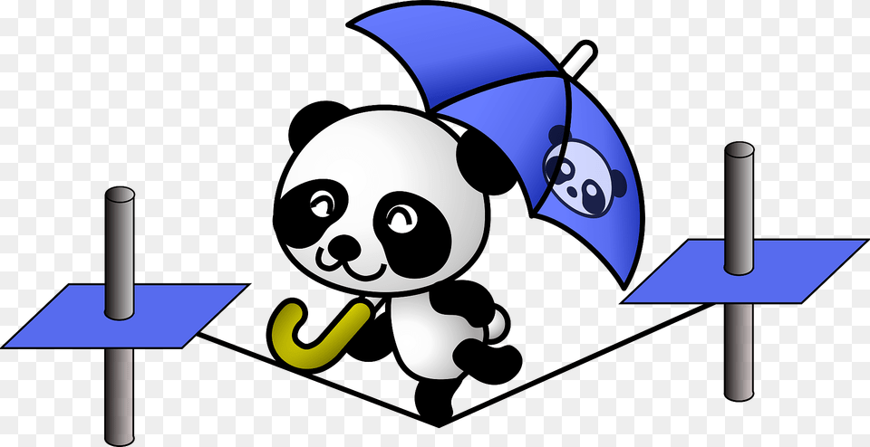Panda Tightrope Walker Clipart, Cartoon Free Transparent Png