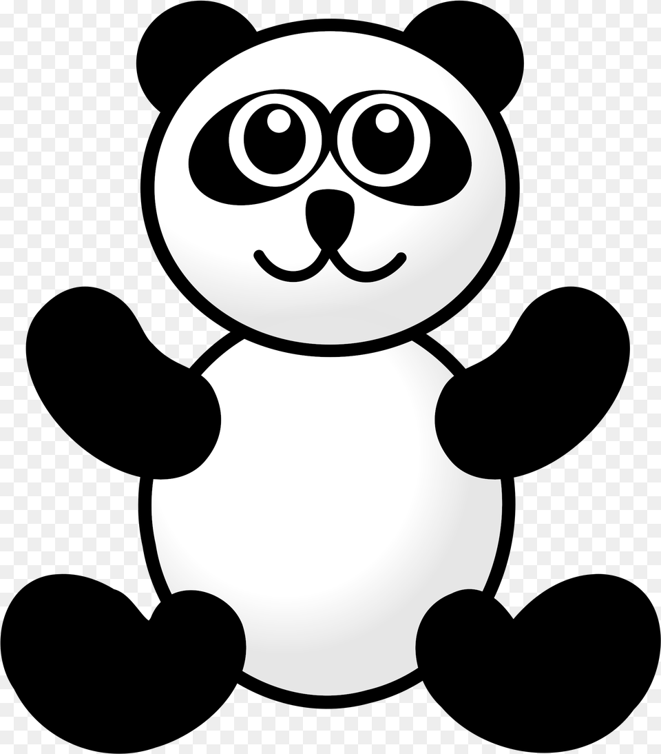Panda Toy Clipart, Stencil, Logo, Baby, Person Png