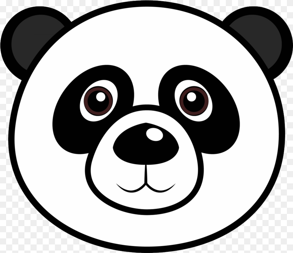 Panda Face Clipart Panda Head Cartoon, Disk Free Transparent Png