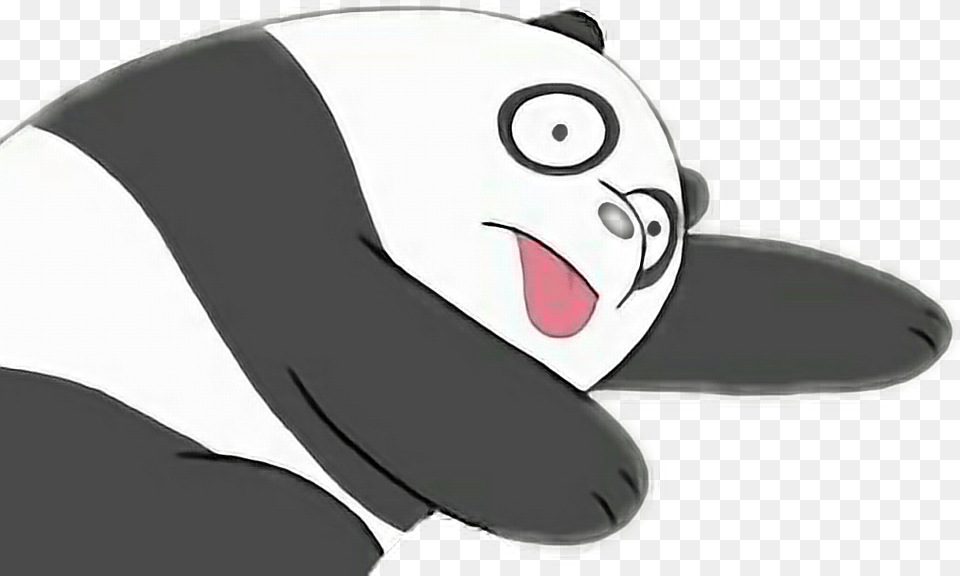 Panda Webarebears Osopanda Oso Dead Cute Blackandwhite Dead Panda Cute, Animal, Face, Head, Person Free Transparent Png