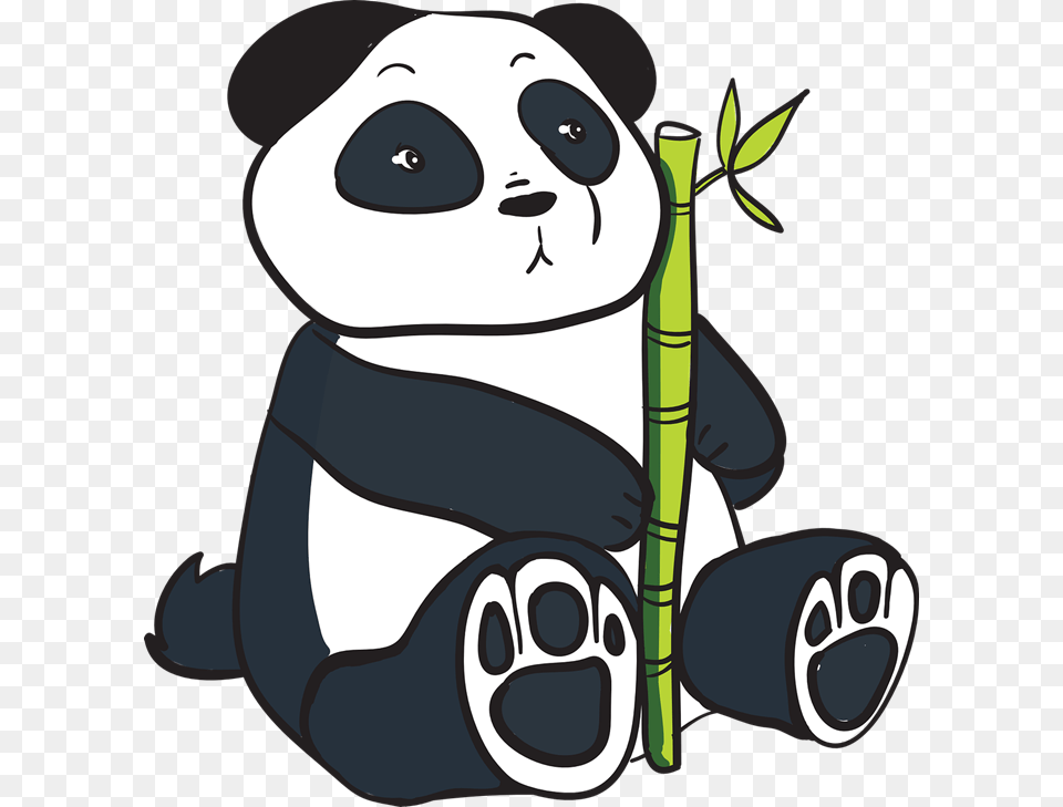 Panda With Bamboo Clipart, Baby, Person, Plant, Face Free Png