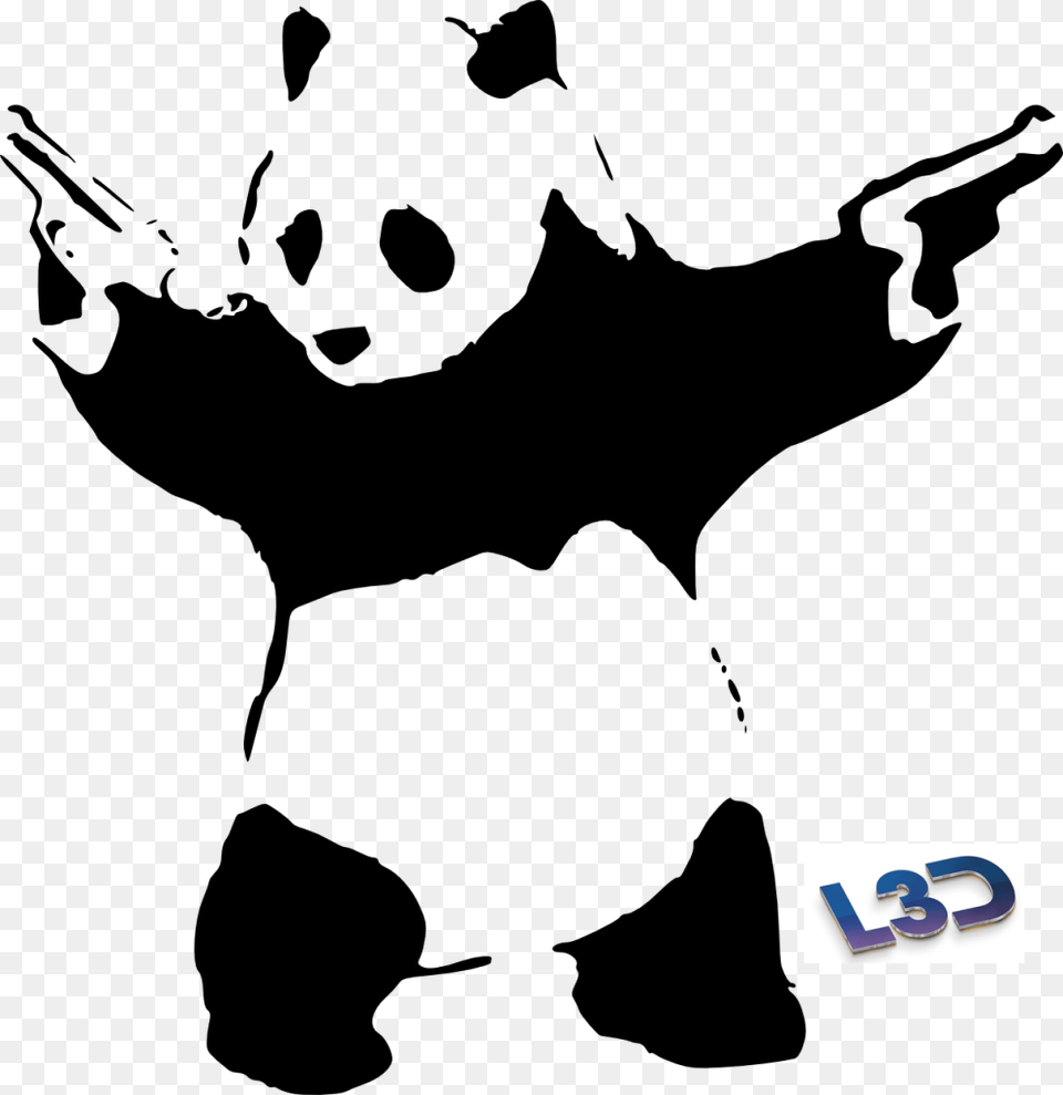 Panda With Guns Vector Free Png Download