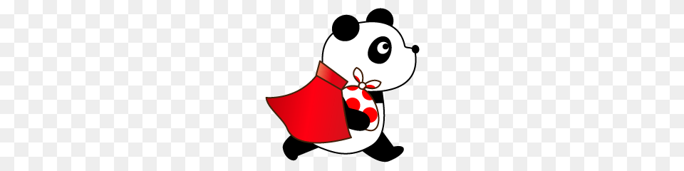 Pandaman Flying Cute Panda In Love Line Stickers Line Store, Christmas, Christmas Decorations, Festival, Smoke Pipe Png Image