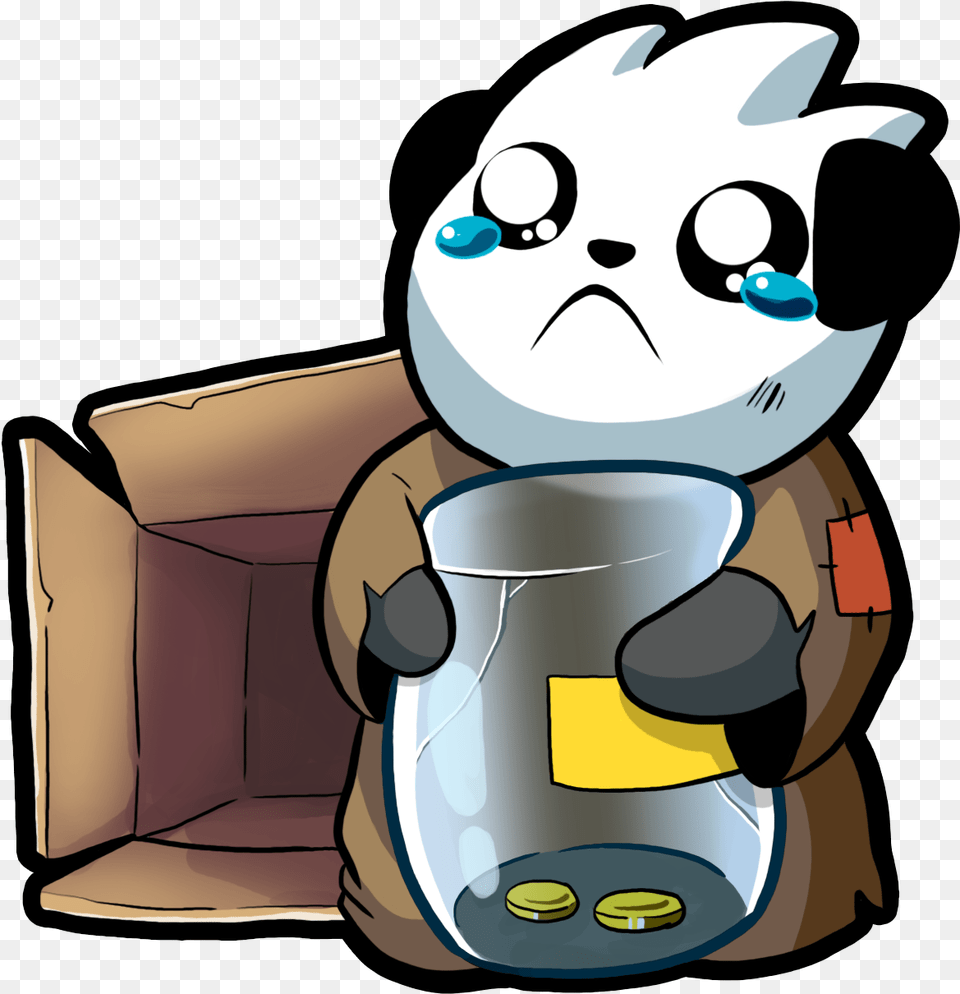 Pandapoor Discord Emoji Bahroo Panda Emoji Clipart Full Cute Panda Emoji Discord, Box, Cardboard, Carton, Baby Png