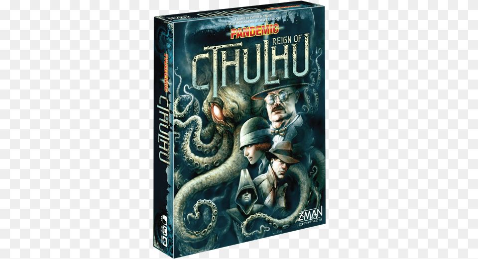 Pandemic Reign Of Cthulhu Board Game, Publication, Book, Novel, Person Png Image