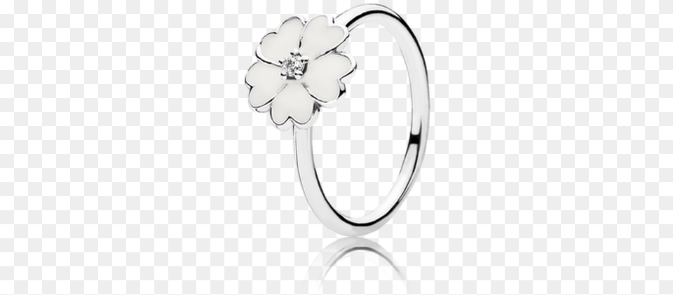 Pandora Anello Primula Bianca, Accessories, Jewelry, Ring, Earring Free Png Download
