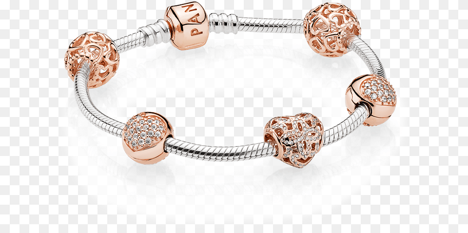 Pandora Clip Charm Rose Gold Bracelet Portable Pandora Rose Clip Charm, Accessories, Jewelry, Smoke Pipe Free Transparent Png