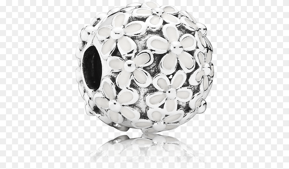 Pandora Darling Daisy Meadow Clip White Enamel Pandora Clips, Accessories, Sphere, Jewelry, Earring Free Transparent Png