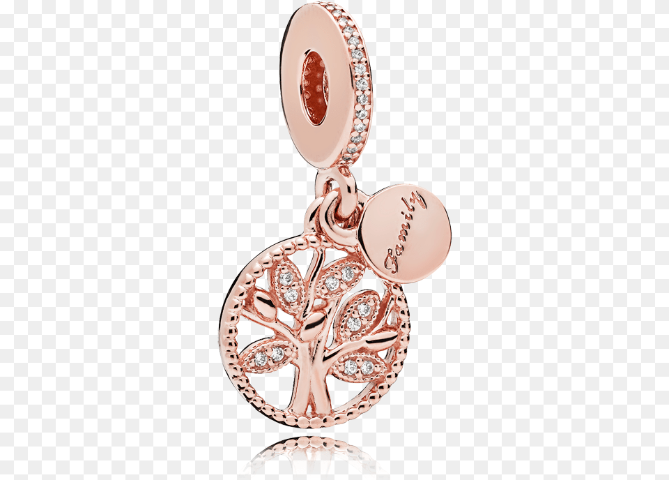 Pandora Family Tree Charm Rose Gold Charms Pandora Rose Gold, Accessories, Earring, Jewelry, Locket Free Png Download